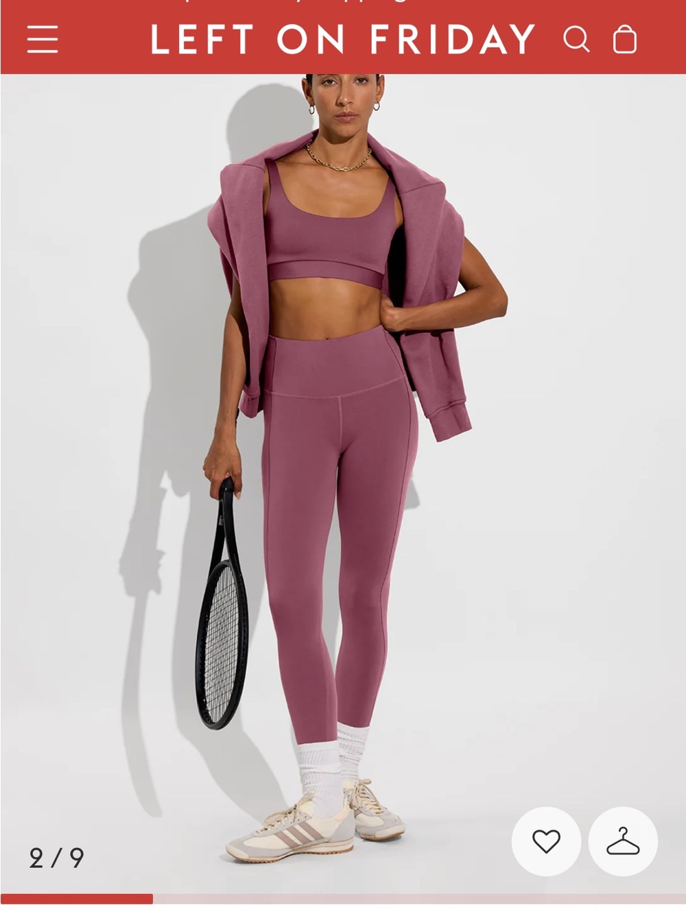 Left on Friday (LOF) High-Waist Mauve Leggings